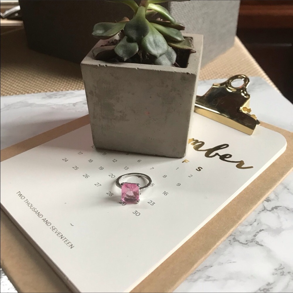 ๐๐Sterling Silver plated Pink Ring ๐๐๐๐ - Picture 6 of 8